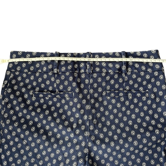 💙REVIEW Sz10 navy anchor capri 7/8 ankle length pants - Picture 6 of 9